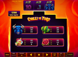 Chilli El Toro™ Paytable
