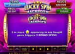 Lucky Spin Jackpots Paytable