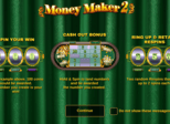 Money Maker 2 Paytable