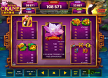 Power Prizes – Royal Crane  Paytable