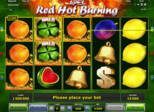 Red Hot Burning Paytable